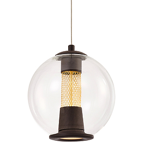 Подвесной светильник с плафоном в форме шара Inner Gleam Orb black