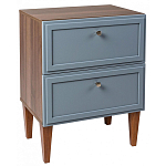 Тумба прикроватная серая из массива бука с 2-мя ящиками Wenge Light варинант исполнения - 1 | Loft Concept в Самаре