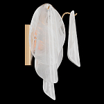 Бра из полупрозрачных овальных лепестков из стекла с металлическим основанием золотого цвета Nazaire Glass Lighting варинант исполнения - 2 | Loft Concept в Самаре