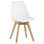 Стул с основой из пластика и мягким сиденьем Arvika White варинант исполнения - 1 | Loft Concept в Самаре