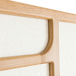 Ширма из массива дуба и ткани Arcuri Screen варинант исполнения - 5 | Loft Concept в Самаре