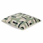 Подушка декоративная зеленого цвета с геометрическим рисунком Divine Abstractions варинант исполнения - 1 | Loft Concept в Самаре