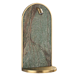 Настенный светильник зеленого цвета с бронзовой рамкой овальной формы с полкой Herbarium  варинант исполнения - 1 | Loft Concept в Самаре