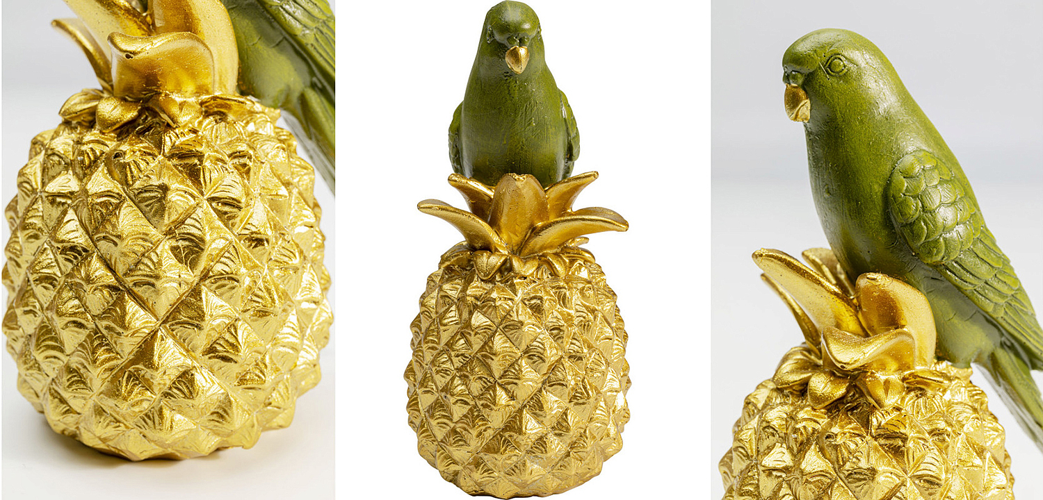 Статуэтка Green Parrot on a Pineapple Статуэтка Green Parrot on a Pineapple - Loft-Concept в Самаре