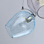 Люстра каскадная с 9-ю разноцветными стеклянными плафонами Kaleido варинант исполнения - 5 | Loft Concept в Самаре