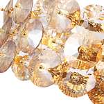 Люстра круглая золотого цвета с круглыми хрустальным элементами Solyria варинант исполнения - 7 | Loft Concept в Самаре