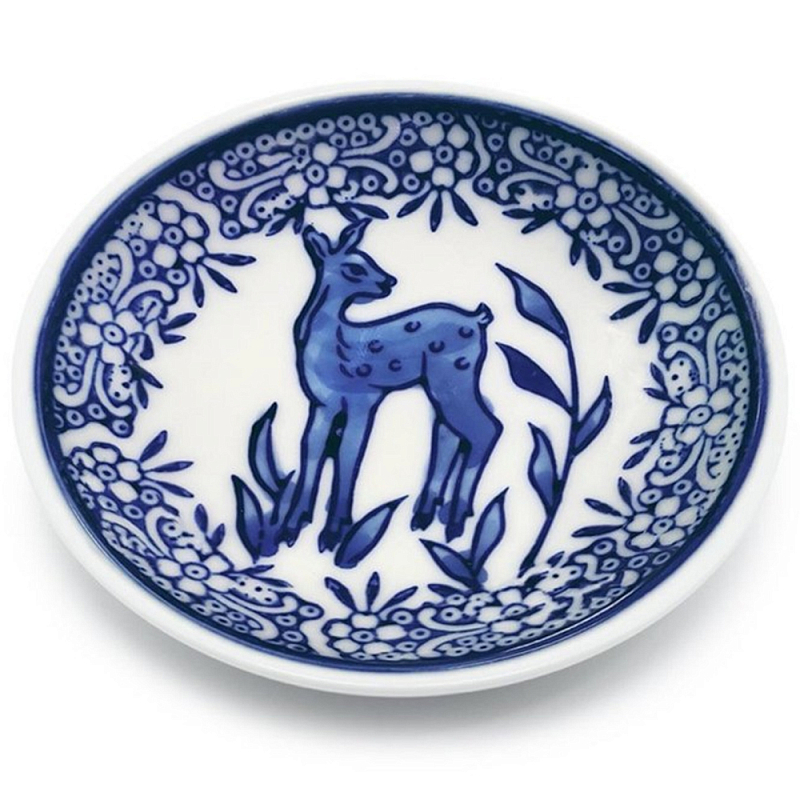 Тарелка Plate Chino Smal Белый Синий Тарелка Plate Chino Smal Белый Синий в Самаре | Loft Concept