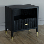 Прикроватная тумбочка с полкой Elsa Dreams Black варинант исполнения - 1 | Loft Concept в Самаре