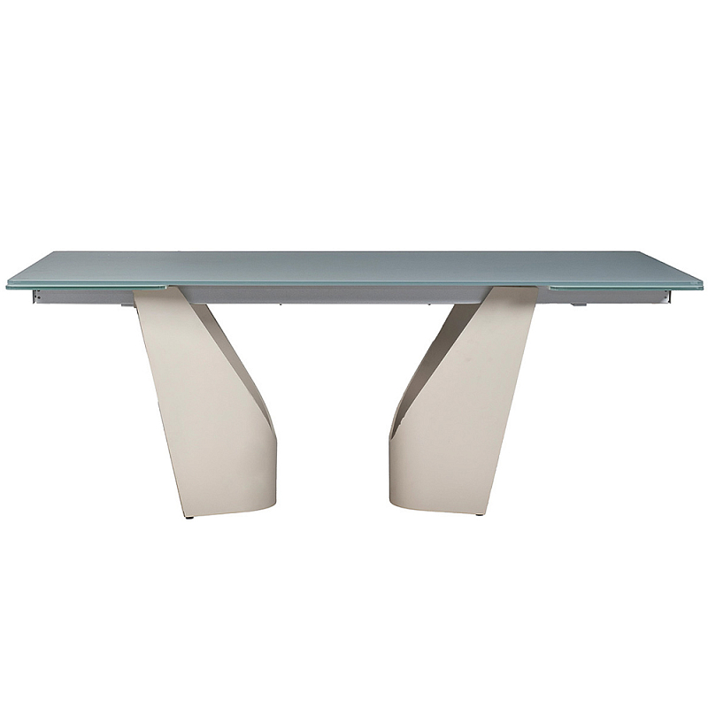 Стол обеденный раскладной со стеклянной столешницей Futuristic Table Белый Стол обеденный раскладной со стеклянной столешницей Futuristic Table Белый в Самаре | Loft Concept