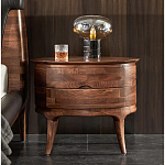 Прикроватный столик из дерева с 2-мя ящиками Moon Walnut Furniture варинант исполнения - 2 | Loft Concept в Самаре