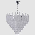 Люстра с подвесками из рифленного стекла в форме капель Textured Glass Chandelier варинант исполнения - 10 | Loft Concept в Самаре