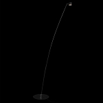 Торшер с изогнутой черной металлической стойкой и цилиндрическим плафоном Davide Groppi варинант исполнения - 2 | Loft Concept в Самаре