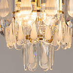 Люстра многоярусная с овальными прозрачными подвесками 28 см Harmonica варинант исполнения - 5 | Loft Concept в Самаре