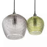 Подвесной светильник каскадный с 2-мя рельефными плафонами Cascade with Relief Lampshades варинант исполнения - 5 | Loft Concept в Самаре