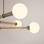 Люстра со стеклянными вставками Helios варинант исполнения - 3 | Loft Concept в Самаре