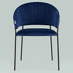 Стул в велюре синего цвета Horizon варинант исполнения - 3 | Loft Concept в Самаре