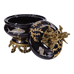 Шкатулка черного цвета с бронзовым ангелом Eden Garden варинант исполнения - 4 | Loft Concept в Самаре