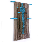 Дизайнерское Панно Макраме из хлопковых нитей Japan Wall Panel Blue варинант исполнения - 1 | Loft Concept в Самаре