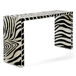 Консоль Дизайнерская Kenya Console ZEBRA Bone Inlay black варинант исполнения - 3 | Loft Concept в Самаре