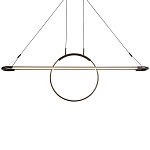 Светодиодная люстра Black LED Circle and Oval Lamp варинант исполнения - 1 | Loft Concept в Самаре