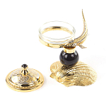 Икорница с декором "Стерлядка на ракушке" с гравировкой на подставке из натурального камня Обсидиан Decorative Cavair Dishes варинант исполнения - 2 | Loft Concept в Самаре