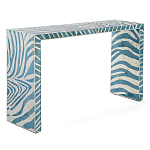 Консоль Дизайнерская Kenya Console ZEBRA Bone Inlay blue варинант исполнения - 4 | Loft Concept в Самаре