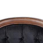 Кресло с мягкой обивкой из черного велюра на 4-х деревянных ножках Evelyn Classical Armchair варинант исполнения - 4 | Loft Concept в Самаре