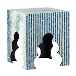 Приставной столик с инкрустацией раковинами устриц Bone Inlay варинант исполнения - 6 | Loft Concept в Самаре