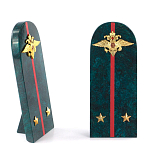 Сувенир Погон МВД из натурального камня змеевик Souvenir Epaulets варинант исполнения - 2 | Loft Concept в Самаре