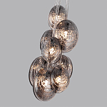 Люстра подвесная с 8-ю круглыми плафонами из рельефного стекла Disc Light варинант исполнения - 3 | Loft Concept в Самаре