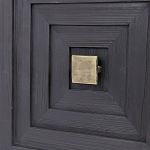 Тумба черная из дерева двухдверная Geometric Double Door Nightstand варинант исполнения - 2 | Loft Concept в Самаре