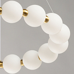 Люстра круглая с матовыми белыми шарами PEARLS Suspension варинант исполнения - 9 | Loft Concept в Самаре