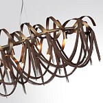 Люстра подвесная линейная с переплетенными металлическими лентами и цепочками Atlantis Chain варинант исполнения - 5 | Loft Concept в Самаре