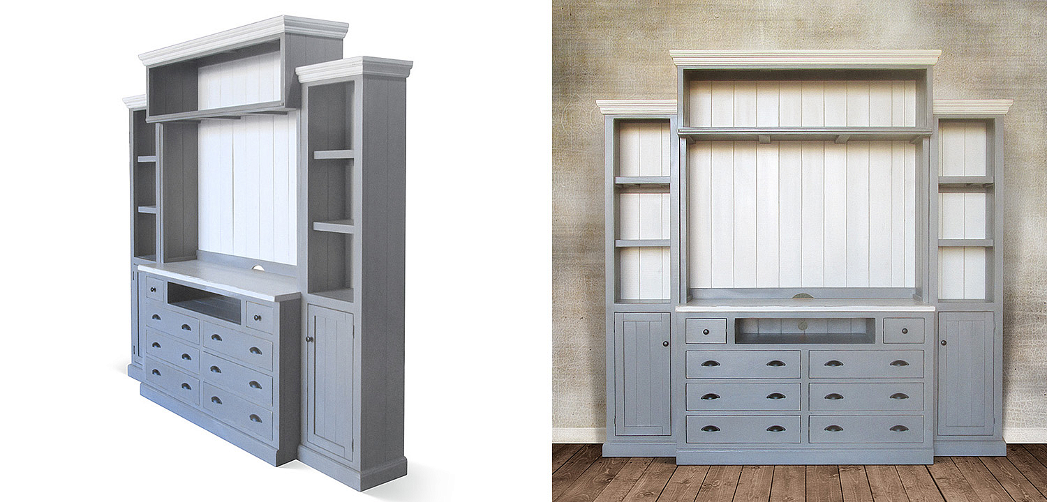 Шкаф-стеллаж Sandro Provence HARMONIE Weathered Grey Шкаф-стеллаж Sandro Provence HARMONIE Weathered Grey - Loft-Concept в Самаре