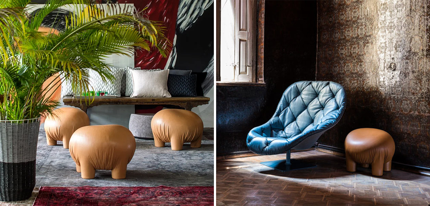 Пуф Натуральная кожа Anomaly дизайн Moroso Leather Пуф Натуральная кожа Anomaly дизайн Moroso Leather - Loft-Concept в Самаре