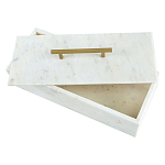 Шкатулка из белого мрамора Save Time варинант исполнения - 3 | Loft Concept в Самаре