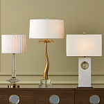 Настольная лампа с прозрачным корпусом и фактурным абажуром Charm and Luxury варинант исполнения - 3 | Loft Concept в Самаре