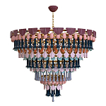 Люстра круглая с декором из разноцветных элементов в виде листьев Changing Seasons варинант исполнения - 3 | Loft Concept в Самаре