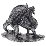 Декоративная статуэтка Дракон Dragon Black Silver Statuette варинант исполнения - 4 | Loft Concept в Самаре