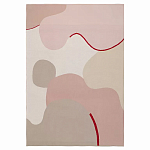 Плед из хлопка бежевого цвета с абстрактным принтом Elysian Flow Peach варинант исполнения - 1 | Loft Concept в Самаре