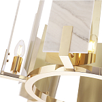 Люстра подвесная круглая с мраморными прямоугольными вставками и золотым основанием Диаметр 55 см Marble square Chandelier варинант исполнения - 3 | Loft Concept в Самаре