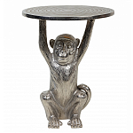 Столик с подстольем в виде обезьянки Bombay Nickel варинант исполнения - 2 | Loft Concept в Самаре