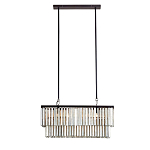 Люстра линейная прямоугольная с подвесками из натурального перламутра Nacre варинант исполнения - 1 | Loft Concept в Самаре