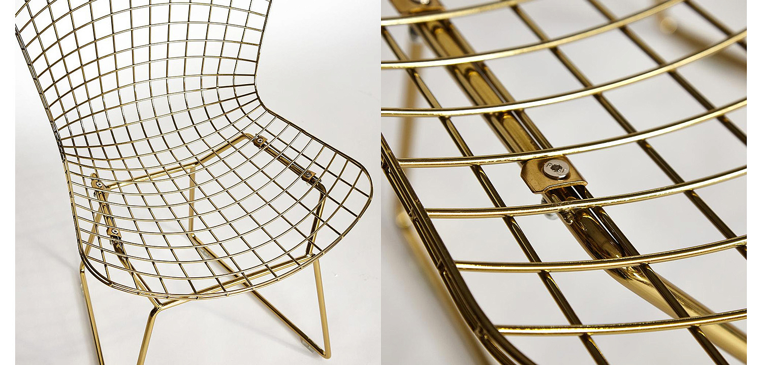 Стул Bertoia Side Chair gold - Loft-Concept в Самаре