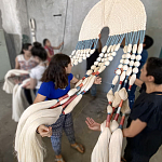 Настенное украшение из нитей Корона с кисточками Crown Wall Hanging варинант исполнения - 3 | Loft Concept в Самаре