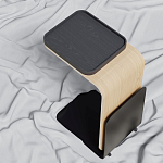 Stolik 90 поднос из массива дуба чёрного цвета варинант исполнения - 1 | Loft Concept в Самаре