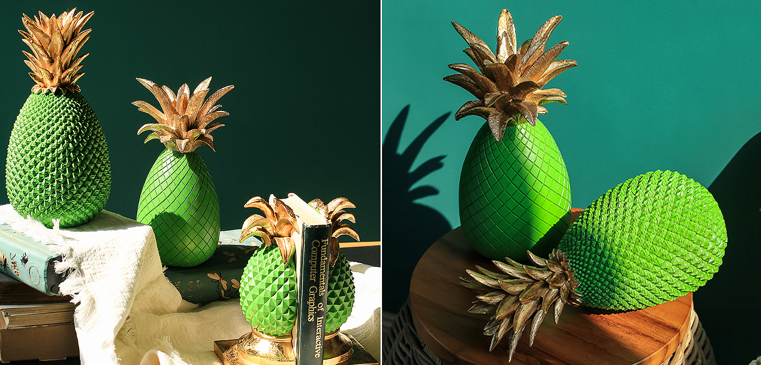 Статуэтка Gold and Green Pineapple II Статуэтка Gold and Green Pineapple II - Loft-Concept в Самаре