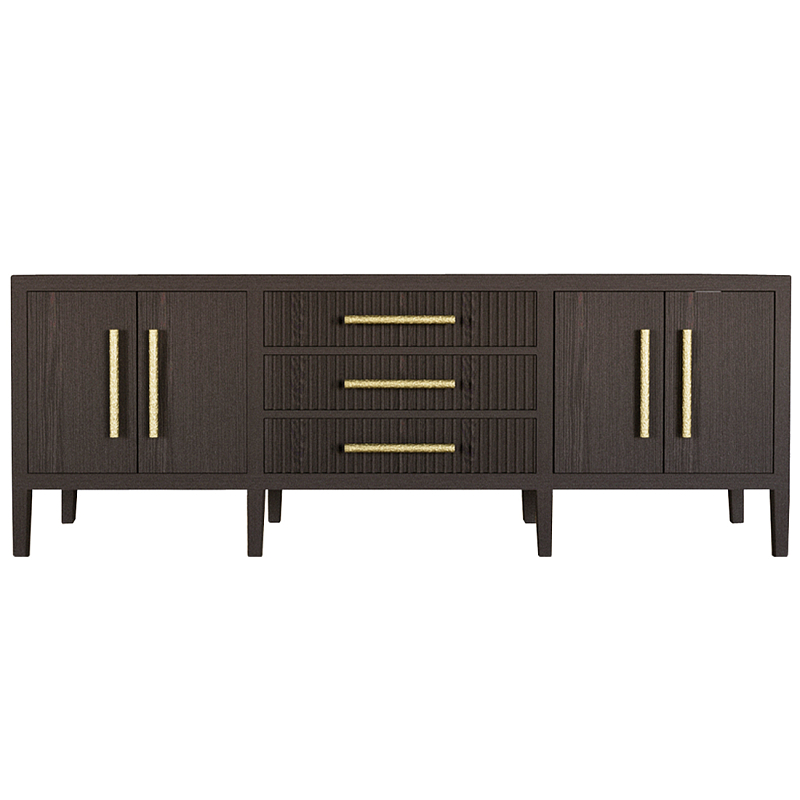 Большая VT-тумба Primo шпон темный орех Темный дуб Золотой в Самаре | Loft Concept 