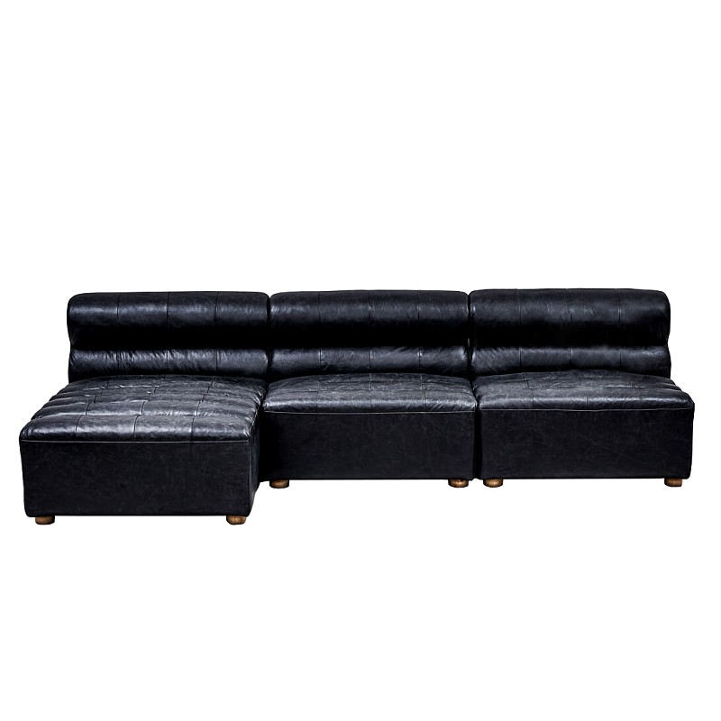 Диван Veronica Leather Sofa Черный в Самаре | Loft Concept 