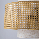 Подвесной светильник с декоративным поясом из плетеного бамбука Biuloggicu варинант исполнения - 7 | Loft Concept в Самаре